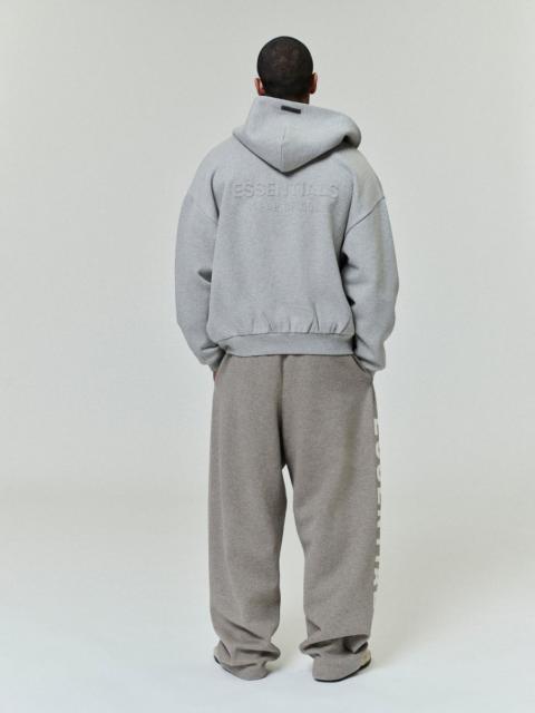 ESSENTIALS Embossed Classic Fleece Zip-Up Hoodie