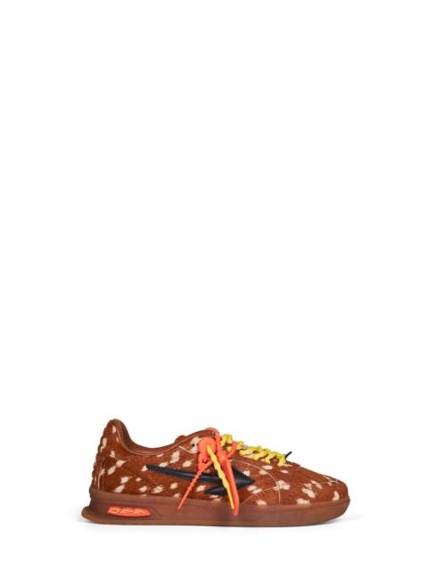 Off-White Off White Women Brown Printed Calf Hair End Of Play Sneakers