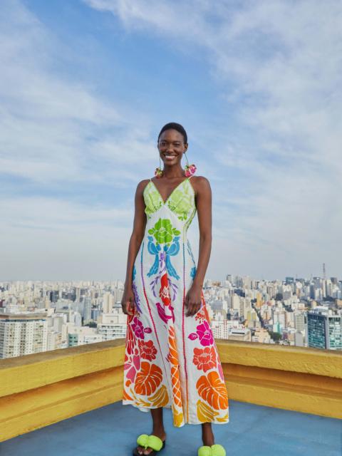 FARM RIO Tropical Graphic Maxi Dress