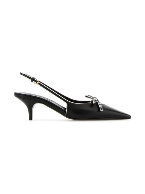 Miu Miu Black Leather Nappa Leather Pumps