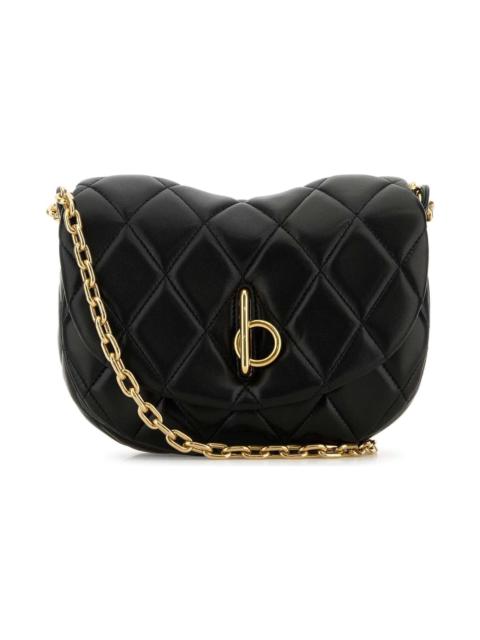 Burberry Black Leather Rocking Horse Shoulder Bag