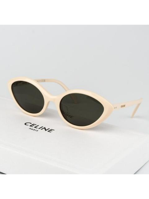 CELINE Celine THIN Women Sunglasses Ivory Khaki Cat Eye CL40264U 25N BRAND NEW