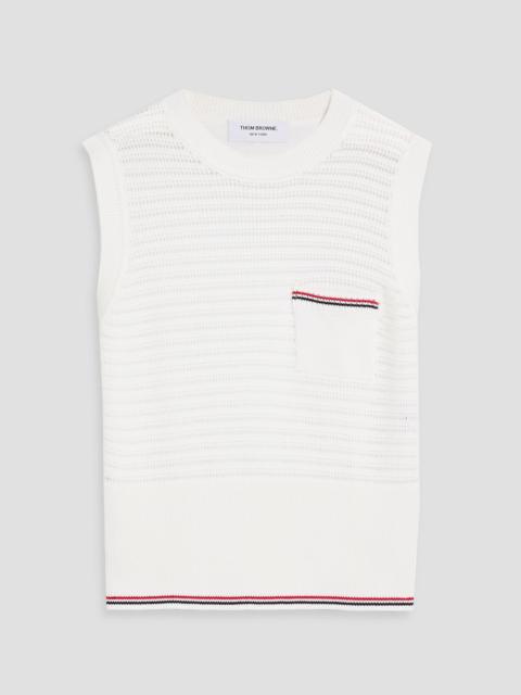 Thom Browne Open-knit cotton vest
