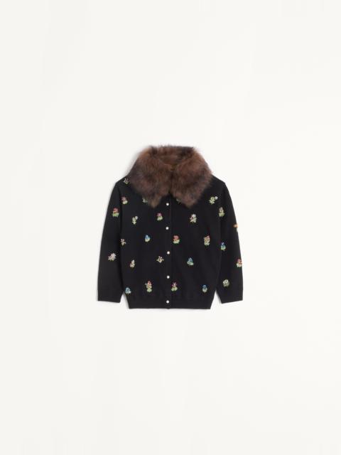 Valentino EMBROIDERED WOOL CARDIGAN