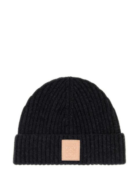 Loewe Loewe Men Black Cashmere Beanie Hat