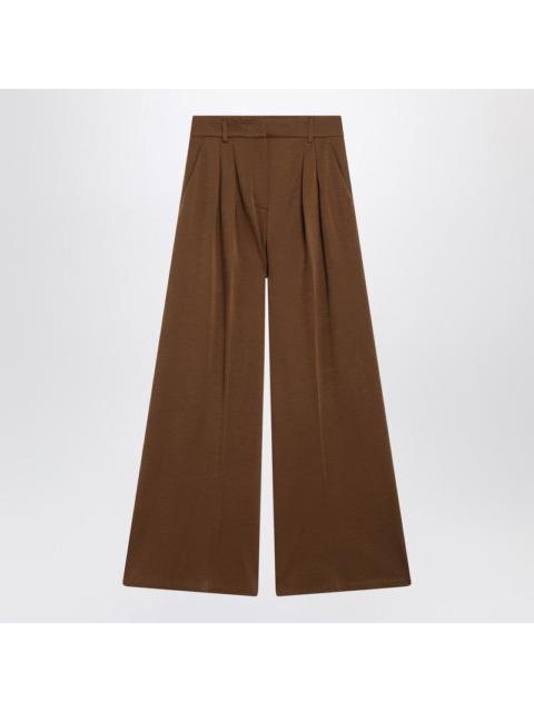 Max Mara Max Mara Brown Wool Jersey Trousers Women