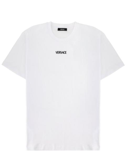 VERSACE COTTON T-SHIRT WITH LOGO