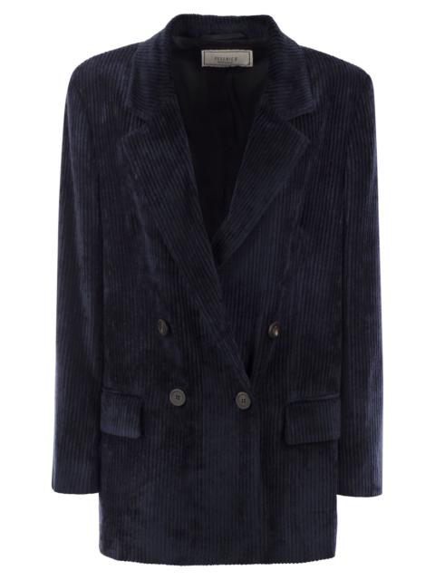 Peserico - Peserico Women Velvet Double-Breasted Blazer