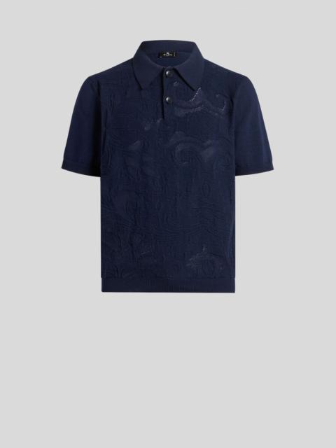 Etro TEXTURED KNIT POLO SHIRT