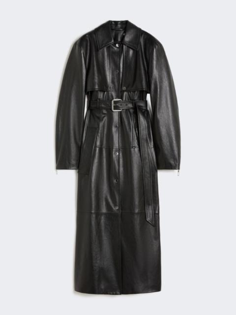 Sportmax Nappa leather two-piece trench coat - black