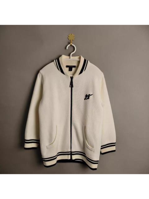 Louis Vuitton Louis Vuitton off white wool striped zipper sleeve
