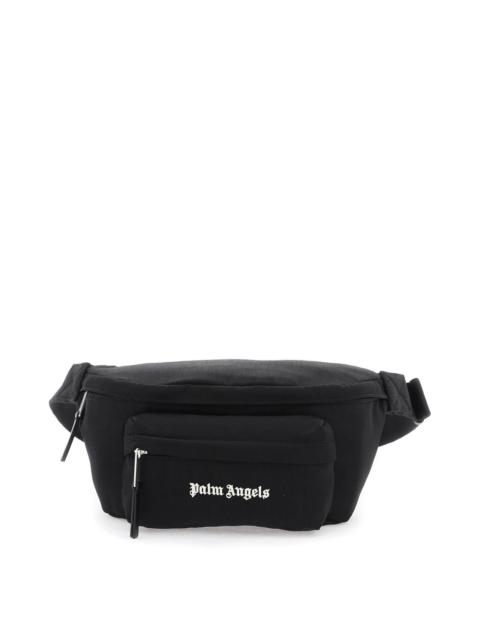 Palm Angels Canvas Waist Bag With Embroidered Logo. Men