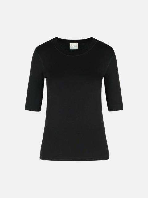 CLOSED BLACK COTTON BLEND T-SHIRT