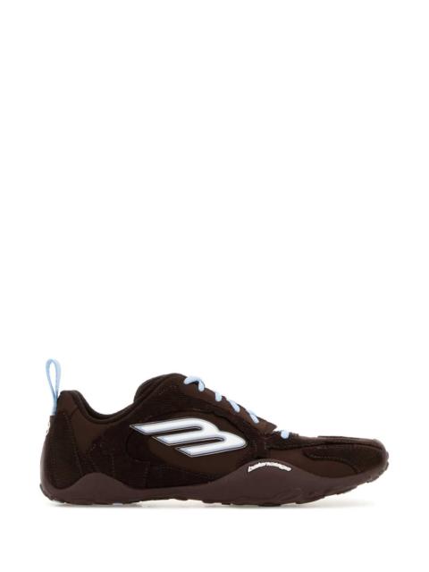BALENCIAGA Balenciaga Women Brown Canvas And Corduroy Monday Ultra Sneakers