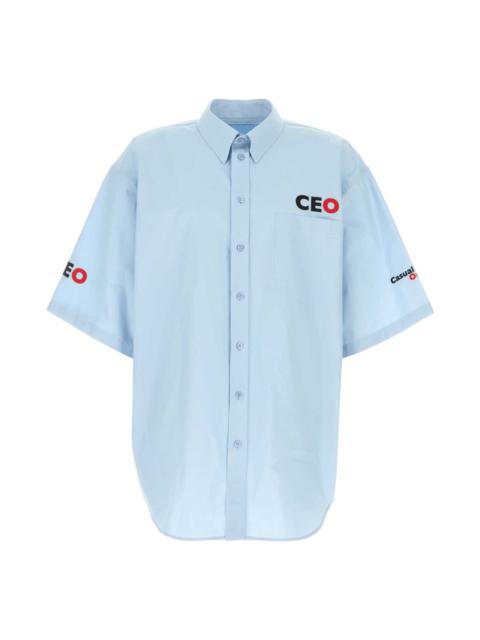 BALENCIAGA Light Blue Poplin Shirt
