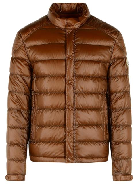 Moncler Moncler 'Selves' Short Brown Polyamide Down Jacket Men