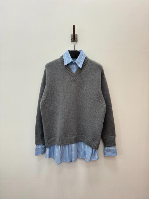 BALENCIAGA Balenciaga FW24 Layered Cardigan Sweater Gray