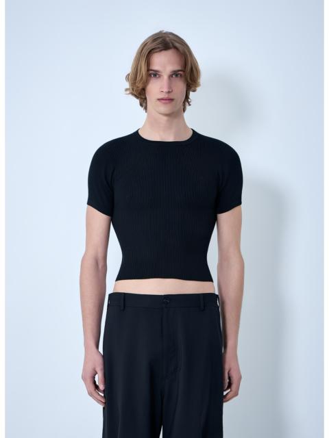 RIER Rier Men Ribbed Knit Cropped Top