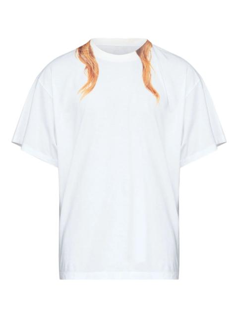 MM6 Maison Margiela Mm6 Maison Margiela Round-neck Printed-detail T-shirt