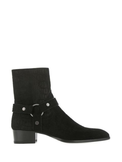 Saint Laurent Man Black Suede Boots