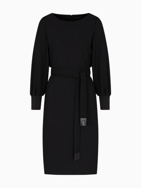 EMPORIO ARMANI FLUID CRÊPE DRESS WITH BELT