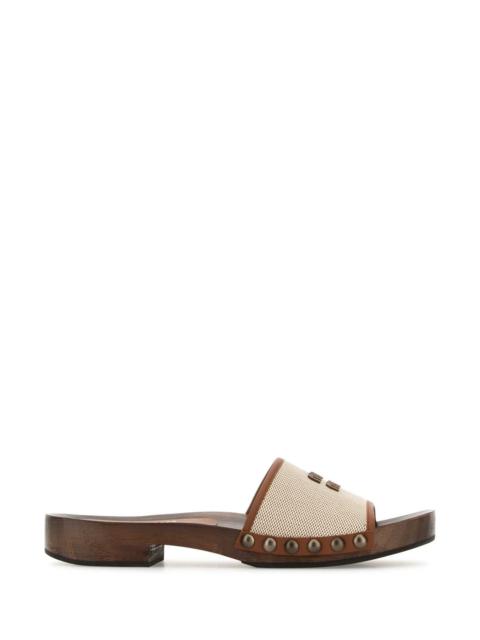 Miu Miu Miu Miu Women Two-Tone Canvas Clogs