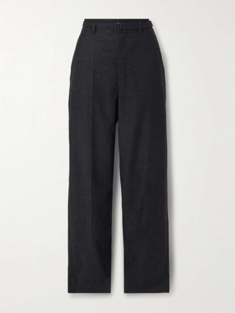 Lemaire Belted pleated cashmere-blend tapered pants