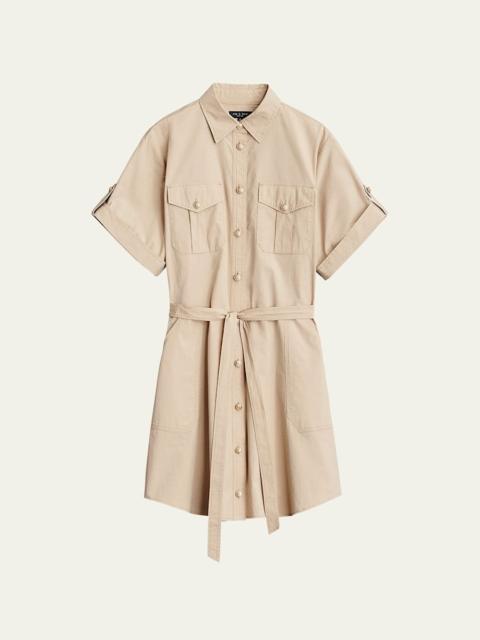 rag & bone Roxanne Short Sleeve Mini Utility Dress
