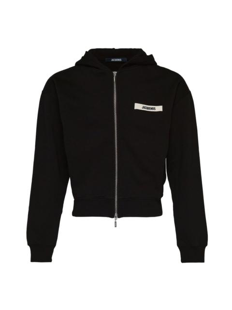 JACQUEMUS Le Hoodie Zip Gros Grain