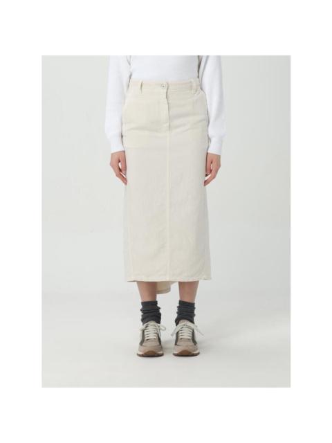 Brunello Cucinelli Brunello Cucinelli Wogesso Cotton Linen Midi Skirt