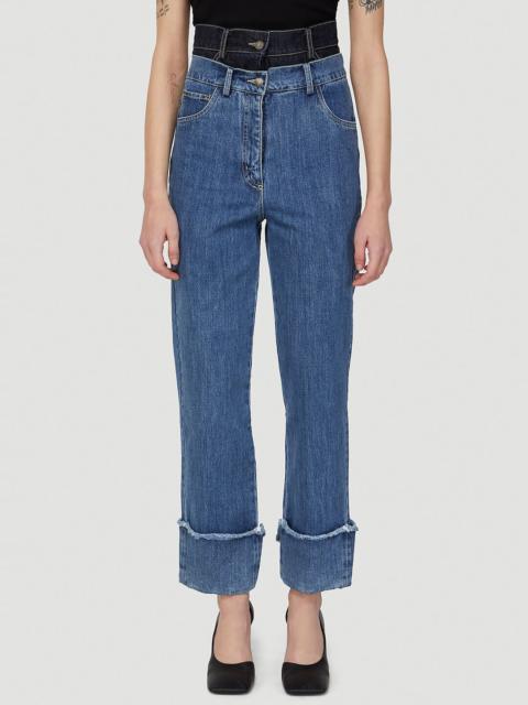 rokh Contrast Waistline Jeans