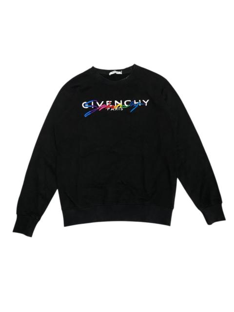 Other Designers Vintage Givenchy Rainbow Embroid Logo Sweatshirt