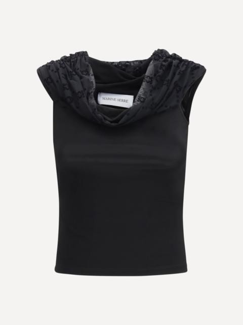 Marine Serre Off Shoulder Draped Top