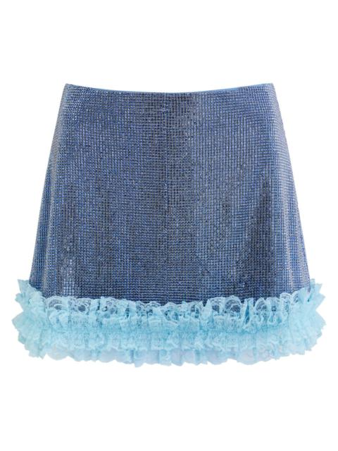 Self-portrait X Christopher Kane Crystal-embellished Mini Skirt
