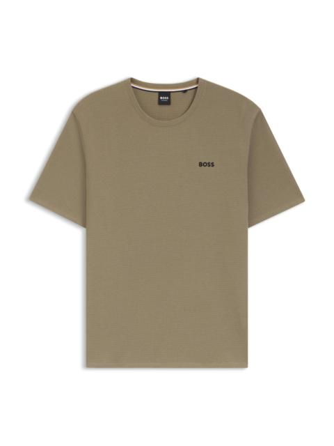 BOSS EMBROIDERED-LOGO PYJAMA T-SHIRT IN A COTTON BLEND