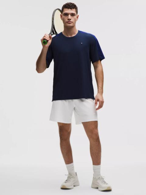 lululemon Striped Mesh Tennis Short 7"