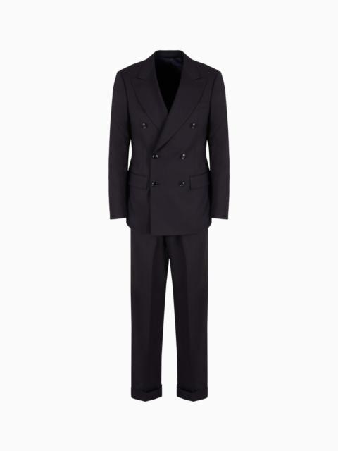 GIORGIO ARMANI Virgin-wool double-breasted Royal Line suit