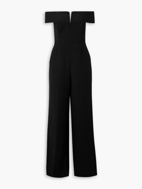 ROLAND MOURET Off-the-shoulder crepe jumpsuit