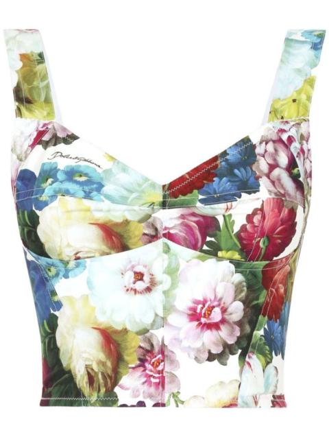 DOLCE & GABBANA FLORAL BUSTIER CLOTHING
