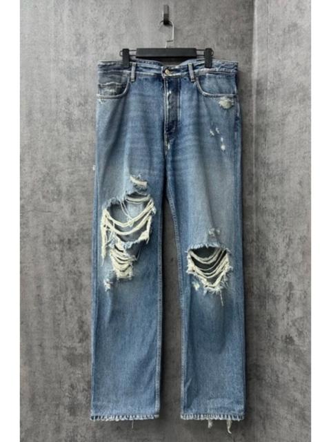 BALENCIAGA Balenciaga New Distressed Washed Denim Jeans