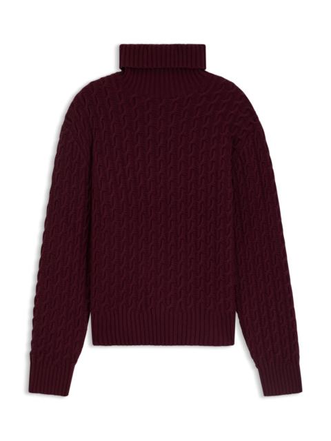 BOSS BECKHAM X BOSS CABLE-KNIT SWEATER IN WOOL AND CASHMERE