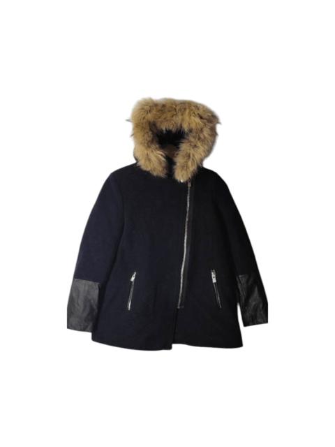 Sandro SANDRO FUR WOOL JACKET