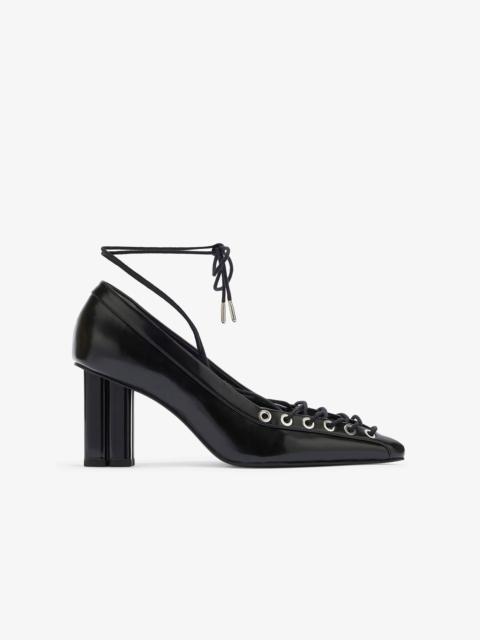 GANNI LACE UP BUTTERFLY HIGH PUMP IN BLACK