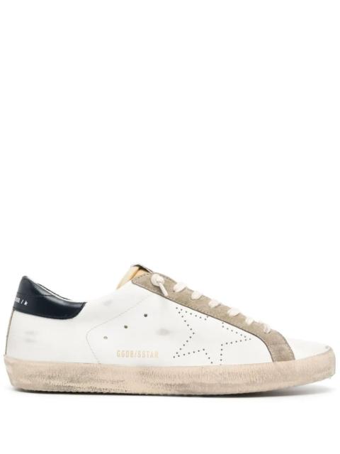 Golden Goose Golden Goose Men "Super Star" Leather Upper Foam Tongue Skate Star Shiny Leather Heel Sneakers