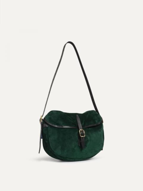 Bleu de Chauffe MARGOT HALF MOON FISHERMAN'S BAG  -  DARK GREEN