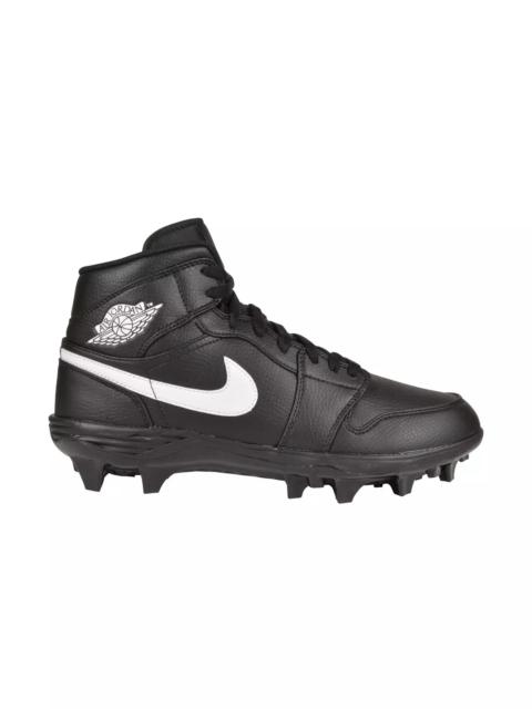 Jordan 1 Mid TD "Black/White" Men's Football Cleat