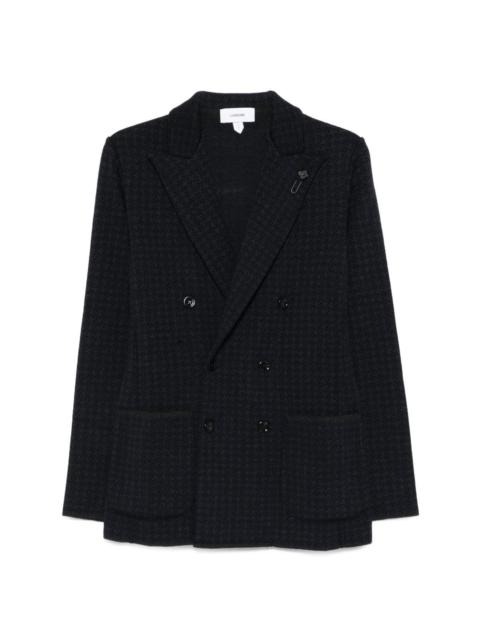 LARDINI Double-breasted jacket with houndstooth pattern