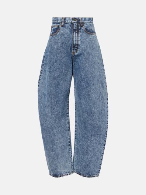 Alaïa High-rise barrel-leg jeans