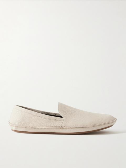 The Row Vasko Textured-leather Loafers