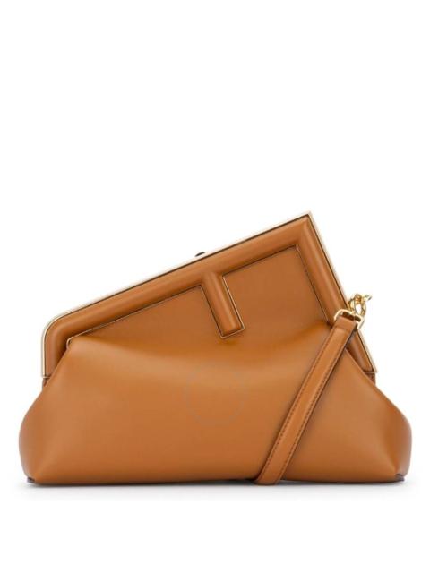 FENDI Fendi First Midi Nappa Leather Clutch